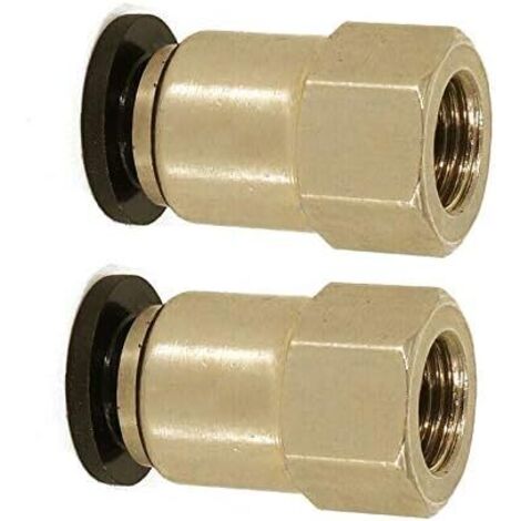 Lot de 2 raccords pneumatiques femelles à raccord rapide pour tuyauterie d'air 6 mm G1/4" - 12mm to G1/8" (1/5)
