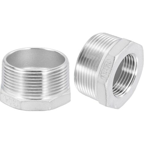 5Pcs 3/4" Mâle à 1/4" Femelle NPT 304 Acier Inoxydable Réducteur Hex Bushing, Adapter Raccord pour systèmes industriels, pétrole/gaz, eau, HVAC et plomberie - 1-1/2" Male to 1" Female (1/5)