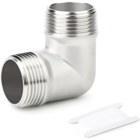 1 pièces coude à 45 degrés en acier inoxydable 304, tuyau mâle 1"BSP vers femelle 1"BSP, raccord de tuyauterie 304 Mbsp X Mbsp(90 Degrés) 1"BSP(1 PCS) (1/5)