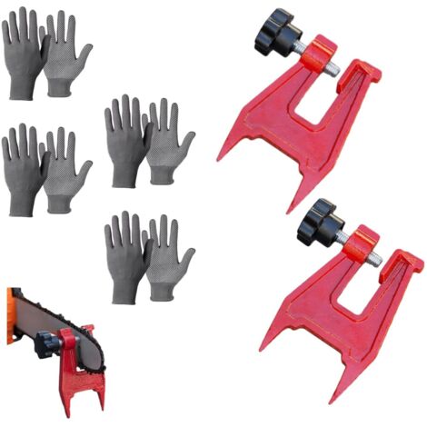 Étau De Sciage Pour Souche,Outil Limage Tronçonneuse,Étau de Souche d'Affûtage - Travaux Forestiers, Abattage et Taille d'Arbres, Exploitation Forestière en Extérieur 2pcs (1/5)