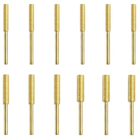 Lot de 12 affûteurs tronçonneuse : affûteur chaîne diamanté pour affûter efficacement, 3 tailles, compatible avec les tronçonneuses et électriques. Affûteuse - (1/5)