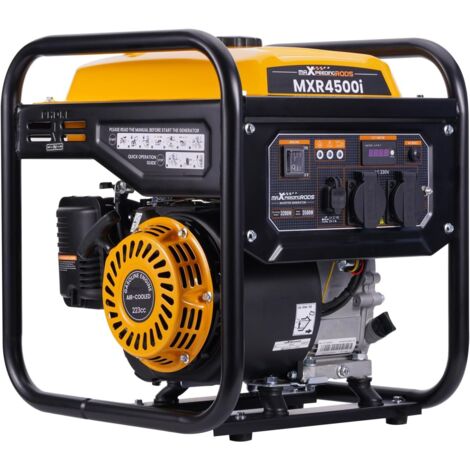 3500W Groupe électrogène à essence 4 temps avec 2 prises 230V et USB Générateur léger silencieux alimentation de secours pour garage atelier camping maison,26kg - (1/5)