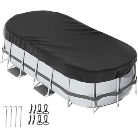 Bâche ovale pour piscine hors sol avec accessoires Maintient la propreté de et réduit l'entretien (305 x 488 cm) - 1016ft(305488cm)