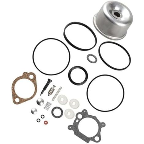 Kit de réparation carburateur avec joint pour Briggs/Stratton/Moteur modèles 493762 493640 398191 498260 d'entretien complet argenté 22 pièces rechange tondeuse à gazon - (1/5)