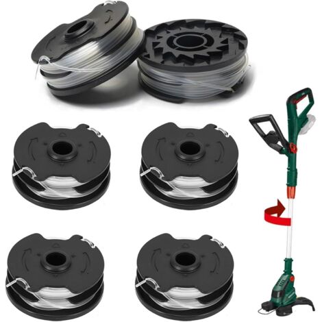 Parkside Lot de 6 bobines pour bobine fil coupe-bordure (Prt 550 A1/B2/C3 20-Li C3) Pièces rechange coupe-bordure, diamètre 1,6 mm et longueur 8,3 m, convient Compatible avec les Tondeuses - (1/5)