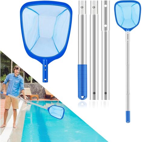 Épuisette Piscine, Piscine Fond avec Télescopique Robuste de 140cm pour Bassin,Filet Nettoyage Spa, Filet Nettoyer Déchets en et Surface - (1/5)