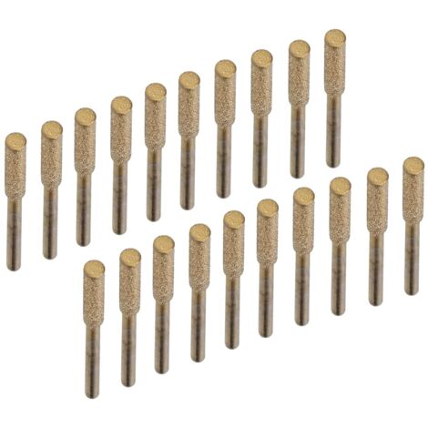 Affûteur de Tronçonneuse Diamant 20 Pièces, Lime à Pierre pour Scie Chaîne Aiguiser Chaine Tronconneuse Outil Meulage Polissage (Or 5,5mm) Or 5,5 mm (1/5)