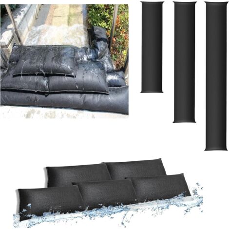 2 pcs Sac de absorbeurs Fuite d'eau, barrière Anti inondation activées par l'eau boudins Anti-inondation Sable pour Garage Maison Contre la Pluie d'eau 60x20cm Common 60CM-2pcs (1/5)