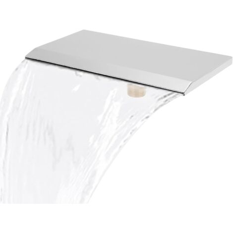 Cascade Déversoir Lame G1/2 Filetage Externe Bassin 19cm Fontaine de Piscine en Acier Inoxydable pour Jardin Extérieur Caractéristiques l'eau -