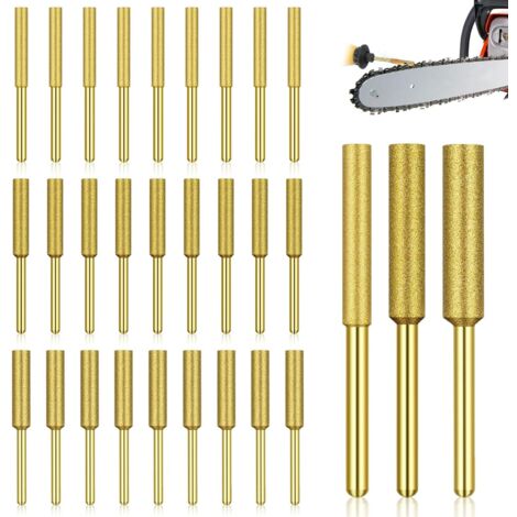 Lime à Pierre pour Scie Chaîne Affûteur de Tronçonneuse Diamant 30 Piezas Affûtage 4.0mm/4.8mm/5.5mm Chaine Tronconneuse Affûter et Poncer - (1/5)