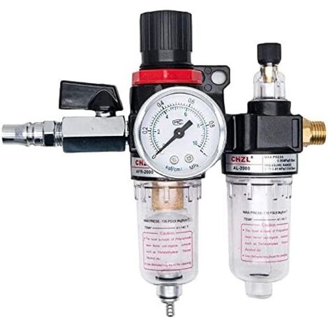 AFC2000 0.64cm filtre à air régulateur de pression d'air huile/séparateur d'eau compresseur pistolet pulvérisation composants pneumatiques - (1/5)