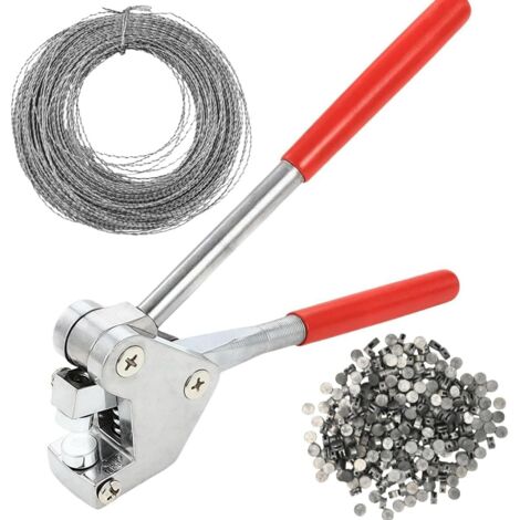 Ensemble de Pinces à Sceller avec Gaufrage, Plombage Edf, Comprenant 40 Scellés Ronds et 30 Mètres Câble Scellement, Adapté aux 8 10 mm, pour Compteurs D'eau - (1/5)