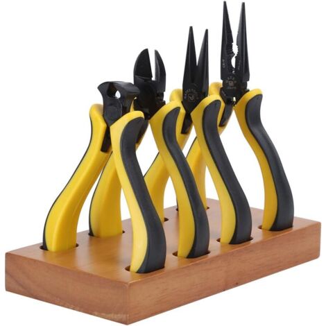 Pinces Monteurs de Lignes, Coupe-fil, Ensemble 3 à Bec effilé avec Pince Diagonale, Plate, 2 Pointu, Base pour Fixer, Plier, Repositionner et Couper - (1/5)