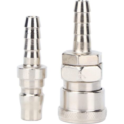 Raccord Rapide Pneumatique Type C, 2 Pièces Connecteur Autobloquant G1/4, de Tuyau d'Air pour Compresseur et Outils Pneumatiques, Compatible avec PP-30 SM SF SP-20 - (1/5)