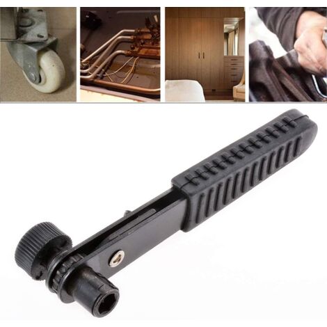 Mini clé à cliquet 1/10,2 cm Tige clipser Pole Douille tournevis pour garage outils main (Noir), noir Noir - (1/5)