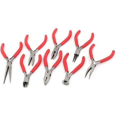 8 en 1 plastique antidérapant unique ressort de côté diagonal + rond bijoux pinces ensemble KV947395T319100R - (1/2)