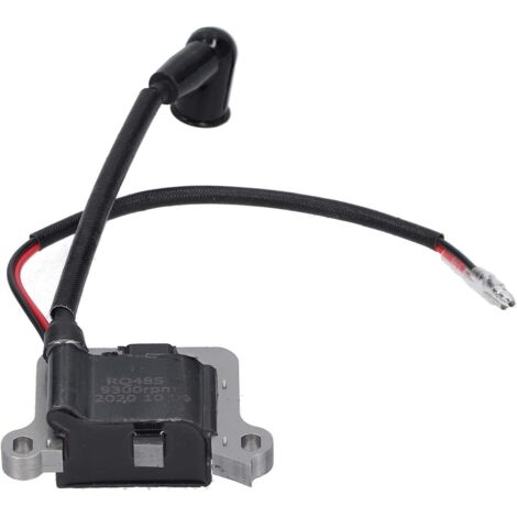 Bobine d'allumage,bobine allumage debroussailleuse adaptée pour débroussailleuse 63cc coupe-herbe 48 moteur 48F tondeuse 1E48F env. 62 mm/2,4 pouces -