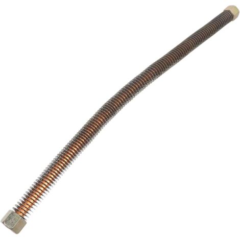 Tuyau d'Échappement pour Compresseur d'Air (50 cm) - Tube de Remplacement en Aluminium avec Ailettes Refroidissement Raccord Filetage 12mm/18,5mm Dissipation Thermique