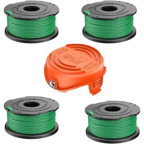 A6486 A6486-XJ A6482 Bobine de rechange pour débroussailleuse Black and Decker GL9035, GL8033, GL7033 (4 bobines + 1 couverture) - (1/5)