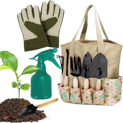 Kit d'outils de jardin - Accessoires pour la plantation de jardin, outils à main pour le jardinage - Pour jardiniers, débutants et familles (1/5)