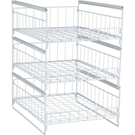 Tiroir de cuisine télescopique à 3 étages - Organiseur tiroir Étagère inférieure extensible pour armoires (1/5)
