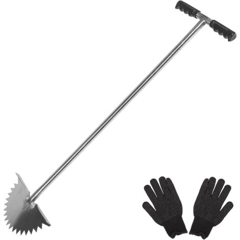 Coupe-Bordures Manuel en Acier Inoxydable et Plastique Noir, Outil de Jardinage Portatif Facile à Utiliser pour Aménagement Paysager et Trottoirs