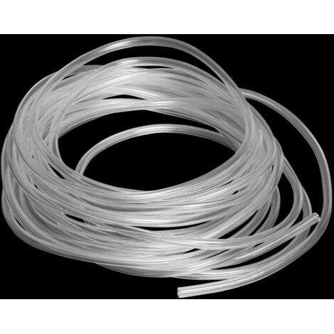Tuyau en plastique transparent de 7 mm x 10 diamètre extérieur - 6 m long flexible vinyle PVC qualité alimentaire pour transfert d'huile, d'eau et d'air 7mm 10mm (1/5)