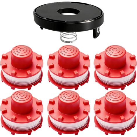 3405096 Lot de 6 bobines fil rechange, compatibles avec les coupe-bordures Einhell GE-CT 36/30 Li E, 36/33 LI AGILLO 36/255 BL, 18/200, GP-CT 36/35 BL pour rechange - (1/5)
