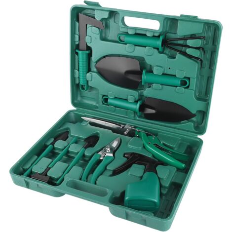 Outils de Jardin Matériel Kit d'Outils de Jardinage avec 10 Essentiels et Organisateur Portable pour Jardin, Utilisation dans la Cour, Ensemble d' de en Fer (1/5)