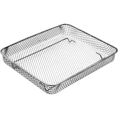 Panier de friteuse à air pour four, panier cuisson en acier inoxydable antiadhésif, grille rechange barbecue intérieur, viandes, côtes, légumes, agneau, desserts - (1/5)
