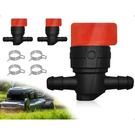 2 Robinets d'Essence Avec 4 Colliers de Serrage,Robinet d'Arrêt Carburant Universel,Accessoires Pour Robinet Tondeuse à Gazon,Compatible avec Briggs Stratton les Moteurs -