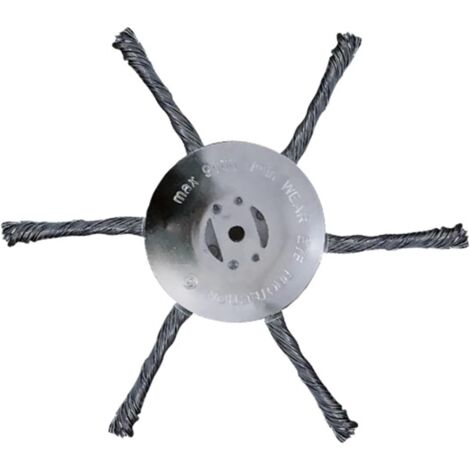 Tête Débroussailleuse Universelle 6 Pouces en Fil Acier pour Coupe-Bordure, Remplacement de Lame Coupe-Herbe, Coupe Métal Désherbage Jardin sans Outil (A) -