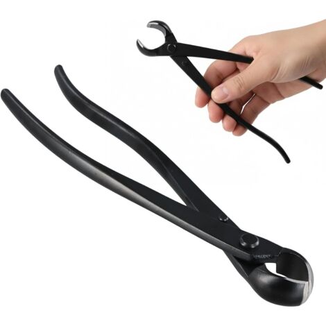 Pince Coupante 205mm, Ciseaux Bonsai en Acier Inoxydable avec Bord Arrondi, Cutter Concave Professionnel, Coupe Branches pour Fleurs Fourchues Bonsaï Jardin Outils, Noir (1/5)