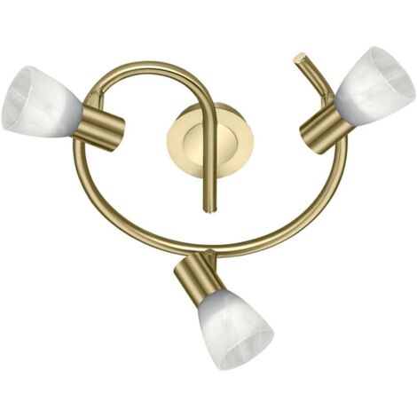 1 Plafonnier, Spot, Métal, Verre, Laiton Doré, Intérieur (1/5)
