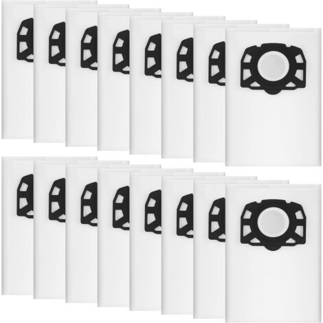 Lot de 16 Sacs aspirateur Tissu non tissé Compatible Kärcher WD2 Plus WD3 SE4001 Référence 2.863-314.0 (1/5)