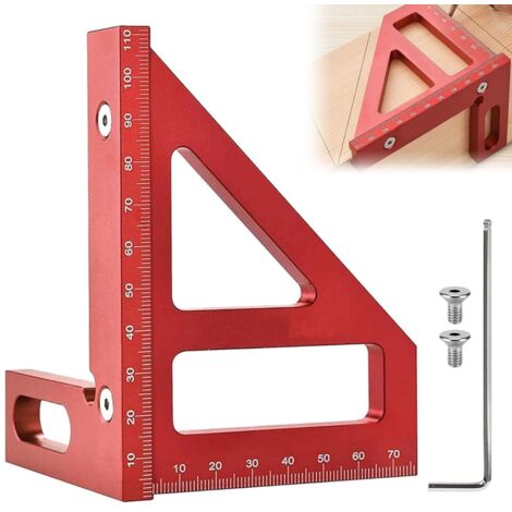 1 Kit Équerre,Alliage D'aluminium,Mesure 3D,Multi-angle,Travail Du Bois (1/5)