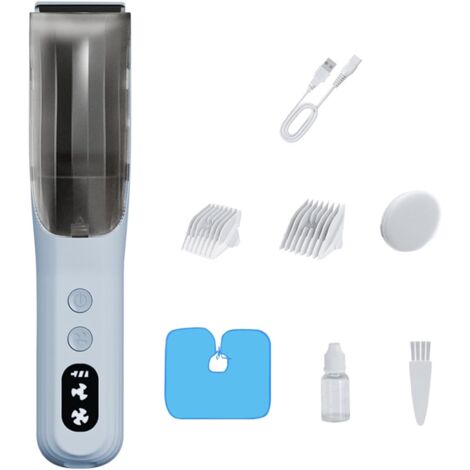 Tondeuse à cheveux pour - 21 cm Design 2 vitesses Charge rapide de type C Contrôle la température sûr avec nettoyage et utilisation faciles du kit toilettage familial Bleu (1/5)