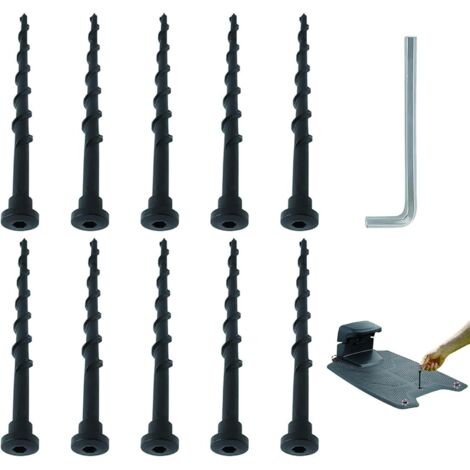 Lot de 10 vis station charge pour tondeuse à gazon compatibles avec Husqvarna Automower 105 305 308 Longueur 14 cm Outils jardin Noir - (1/5)