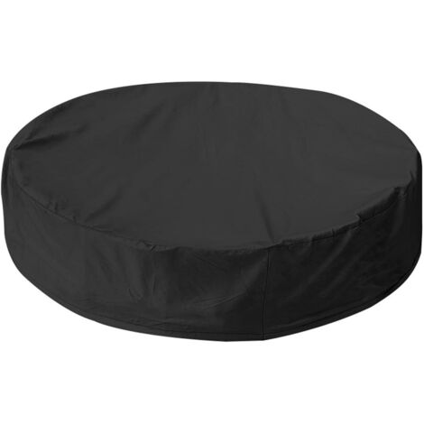 Bache Piscine Chien Enfant Ronde, 122 x 30cm Imperméable Anti-poussière Anti-UV Housse de Protection pour Baignoire Pliable Animaux Pataugeoire Enfant, Couverture Noir 25 24 cm (Se référer à la (1/5)
