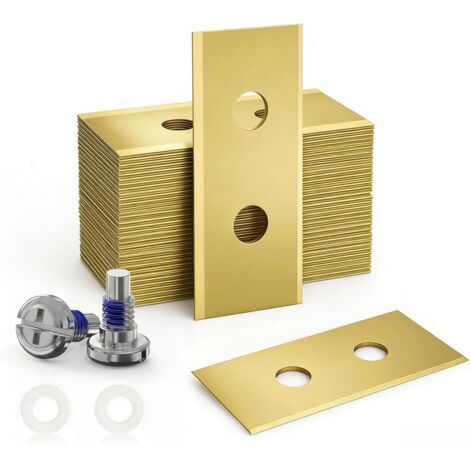 36 Lames de Rechange pour Mammotion Luba, Luba 2, 3, Yuka, Mini & Yuka Mini, en Acier Inoxydable Revêtu Titane 0,9 mm avec Vis, Rondelles, Boîte Rangement - (1/5)