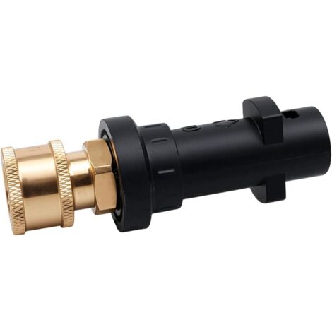 Adaptateur de pistolet nettoyeur haute pression, raccord rapide en laiton 1/4", pour pression Kärcher K2, K3, K4, K5, K6, K7 (adaptateur adaptateur Kärcher) - (1/5)