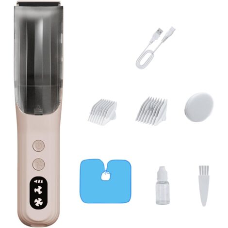 Tondeuse à cheveux pour, kit de tondeuse électrique, outil toilettage silencieux et étanche, système bord interactif rechargeable, design sûr faible bruit, machine coupe Rose - (1/5)