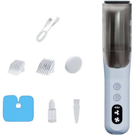 Tondeuse à cheveux pour – Électrique silencieux  Aspirateur automatique Rasage bébé nouveau-né Aléatoire Sécurité Coupe domicile Entretien du salon Bleu -