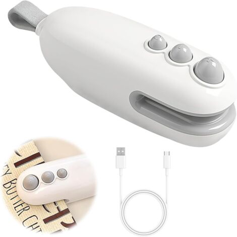 1 Mini Scelleur Sac, Rechargeable USB, 2 En 1 Coupe Et Soude, Pour Cuisine Et Alimentation (1/5)