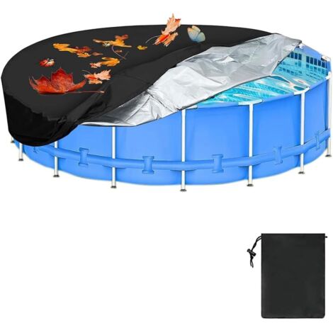 Bâche Piscine pour Chien,Bâche Pliable,Bâche Protection Piscine,Housse Ronde Chien, Couverture Bache Ronde,Couverture Chien (Noir, 120 31) Noir 12031 (1/5)
