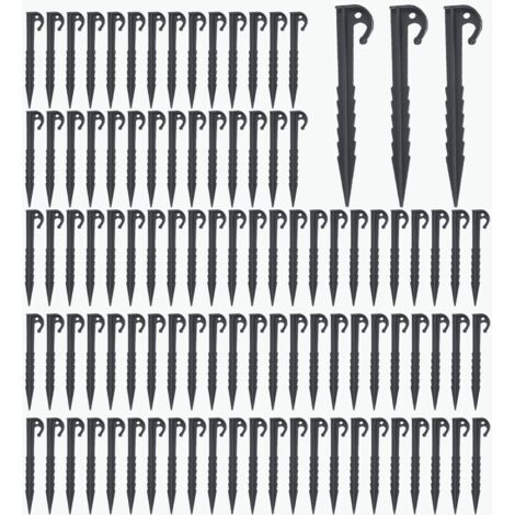 Lot De 100 Piquets Fixation Pour Câbles Périphériques, Piquet Fil Robot Tondeuse, Accessoires Tondeuses à Gazon Robot, Tente Camping (14.5cm) - 14.5cm (1/5)