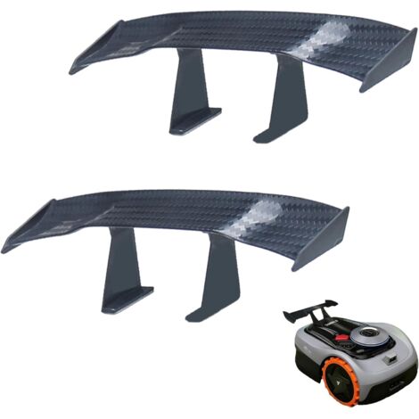 Lot de 2 ailerons arrière autocollants pour Worx M500 Plus, Navimow, Ecovacs Goat G1, Gardena, etc. Accessoires robot tondeuse (noir) Noir -