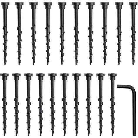 Vis Station Charge pour Tondeuse à Gazon de Terre Robot 20Pcs Viss Tondeuses Noir Compatibles avec Husqvarna Automower 105 305 308 Outils Jardin - (1/5)