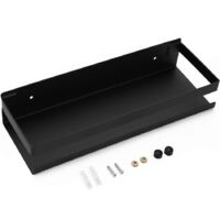 Étagère douche acier inoxydable flottante d’angle (30,5 cm), murale, noir, pour salle de bain/cuisine