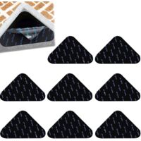 8 pcs rug grippers réutilisables et lavables, coins anti-recourbement, pour parquet, carpettes et tapis